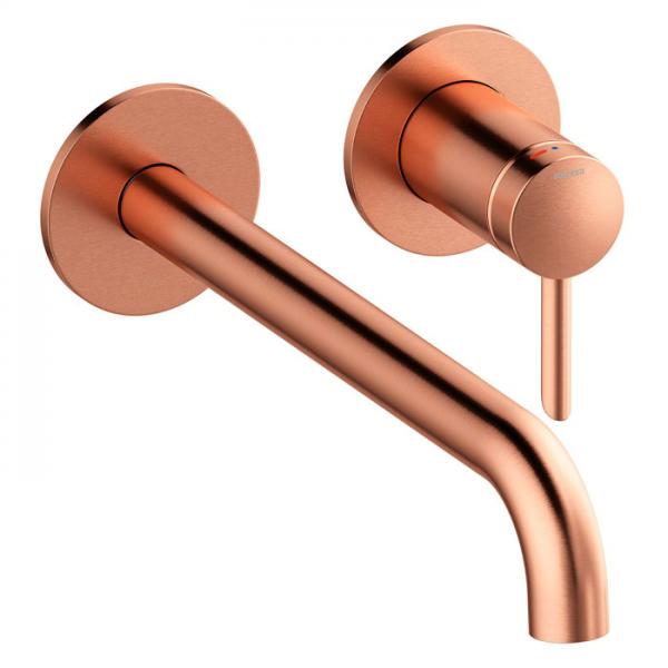 Damixa Iris håndvaskarmatur til indbygning m/Koldstart - 250 mm - Børstet kobber Damixa Iris håndvaskarmatur til indbygning m/Koldstart - 250 mm - Børstet kobber