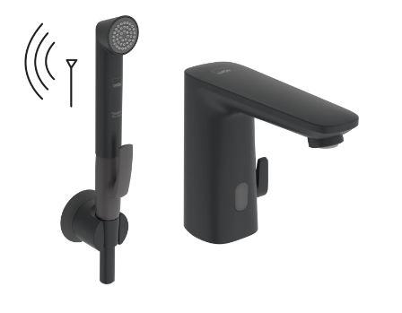 Oras Electra 9212FZ safety berøringsfri vandhane m/håndbruser - Mat sort Oras Electra 9212FZ safety berøringsfri vandhane m/håndbruser - Mat sort