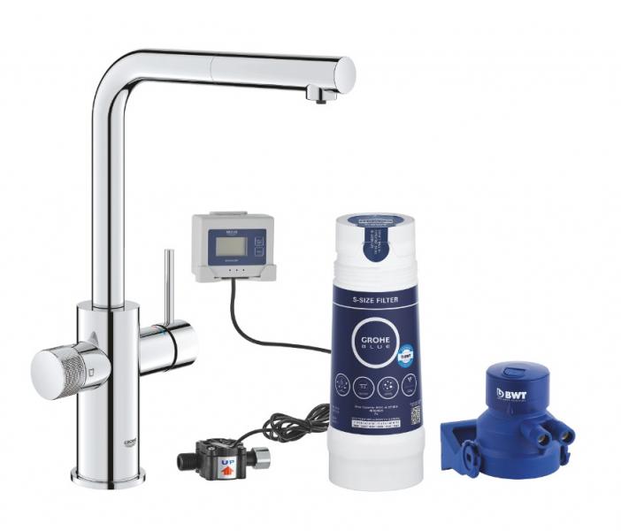 Grohe Blue Pure Vento starter kit m/S-filter og udtræksbruser - Krom Grohe Blue Pure Vento starter kit m/S-filter og udtræksbruser - Krom