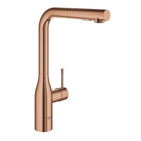 Grohe Essence New k&oslash;kkenarmatur m/udtr&aelig;k - Poleret warm sunset
