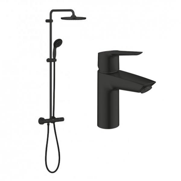 Grohe komplet pakke til badeværelset - Mat sort Grohe komplet pakke til badeværelset - Mat sort