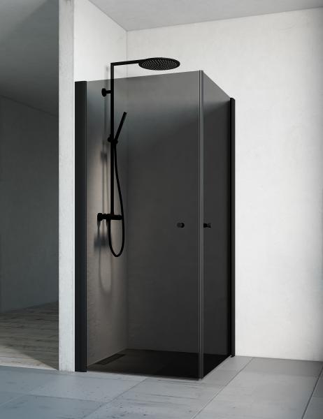 Cass&oslash;e brusehj&oslash;rne - 80x80 cm - Gr&aring;t glas/mat sort