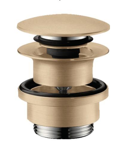 Hansgrohe Push-open bundventil 1 1/4" - B&oslash;rstet bronze