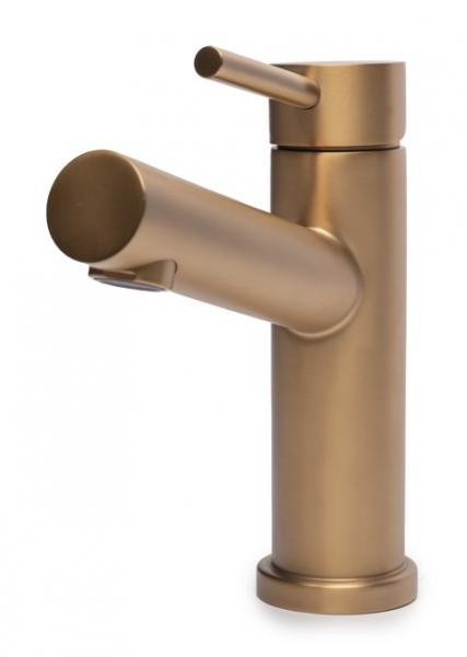 Nortiq Medan h&aring;ndvaskarmatur m/bundventil - B&oslash;rstet messing