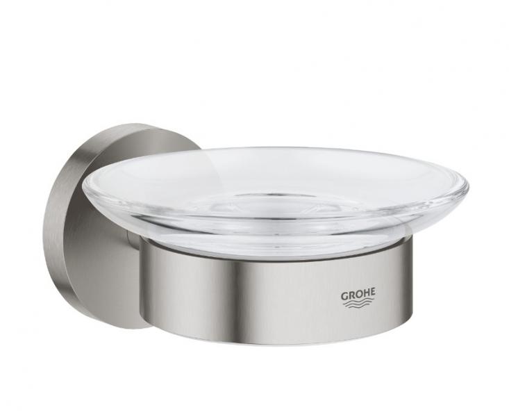 Grohe Essentials s&aelig;besk&aring;l med holder - Supersteel