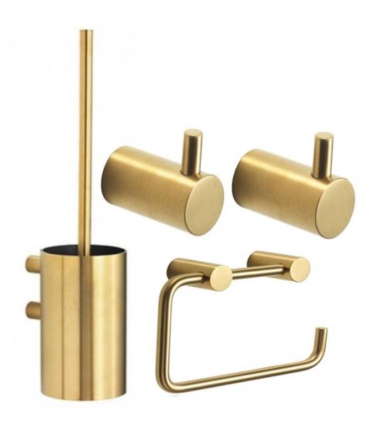Pressalit tilbehørspakke til bad - Børstet messing Pressalit tilbehørspakke til bad - Børstet messing