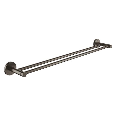 Grohe Essentials dobbelt h&aring;ndkl&aelig;deholder 600 mm - B&oslash;rstet hard graphite