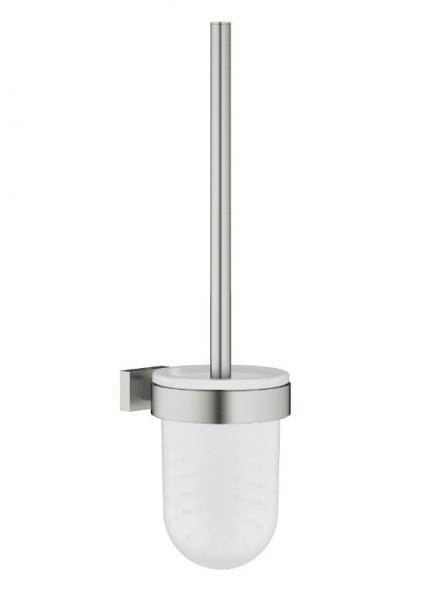 Grohe Essentials Cube toiletbørste t/væg - Supersteel Grohe Essentials Cube toiletbørste t/væg - Supersteel