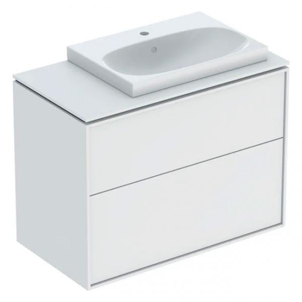 Ifö Sense Art 90 møbelsæt m/2 skuffer og bowlevask til højre - Mat hvid Ifö Sense Art 90 møbelsæt m/2 skuffer og bowlevask til højre - Mat hvid