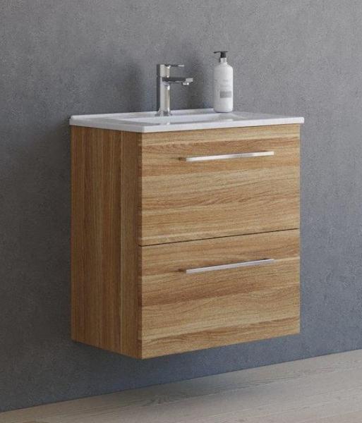 Dansani Mido+ 60 MINI møbelpakke m/Amber vask og 2 skuffer - Varm eg Dansani Mido+ 60 MINI møbelpakke m/Amber vask og 2 skuffer - Varm eg