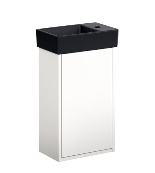 Gustavsberg Artic Small 33 m&oslash;bels&aelig;t - vask til venstre - Hvid/sort