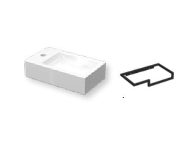 Sanibell Proline 40 håndvask m/håndklædeholder - Hanehul til venstre Sanibell Proline 40 håndvask m/håndklædeholder - Hanehul til venstre