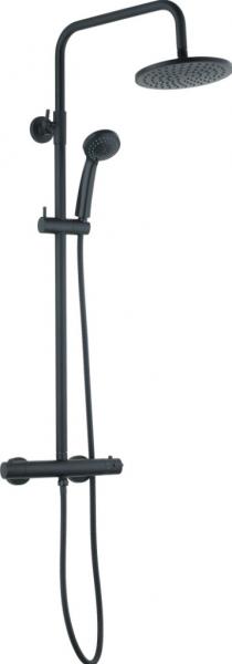 Nortiq komplet brusesystem Ø22 - Mat sort Nortiq komplet brusesystem Ø22 - Mat sort