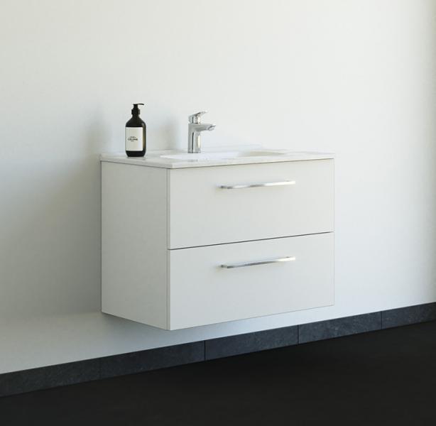 Dansani Mido+ 80 m&oslash;bels&aelig;t m/Kantate vask - Hvid mat