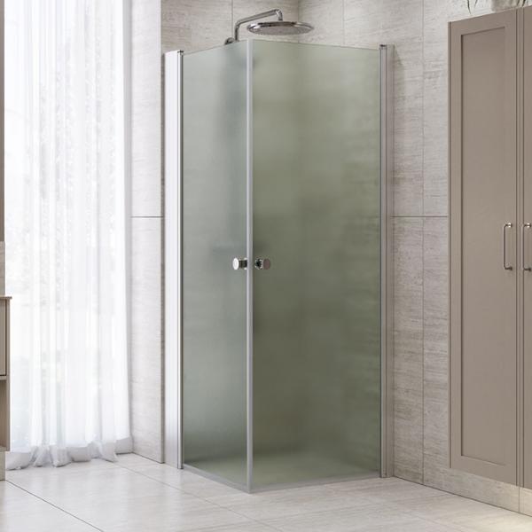 Dansani Match A+A bruseniche - 90x90 cm - Isglas/mat krom Dansani Match A+A bruseniche - 90x90 cm - Isglas/mat krom