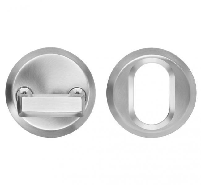 Beslagsboden vrider og cylinderring - B&oslash;rstet rustfrit st&aring;l