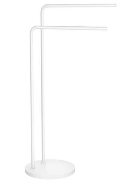 Beslagsboden dobbelt h&aring;ndkl&aelig;destang t/gulv - Hvid