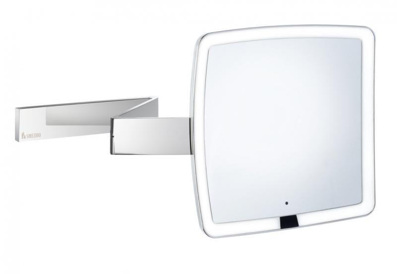Smedbo Outline Square kosmetikspejl m/LED, sensor og 7 x forstørrelse - Krom Smedbo Outline Square kosmetikspejl m/LED, sensor og 7 x forstørrelse - Krom
