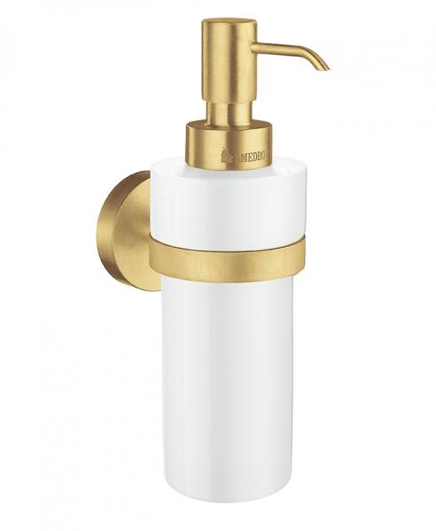 Smedbo Home sæbedispenser til væg - Børstet messing/porcelæn Smedbo Home sæbedispenser til væg - Børstet messing/porcelæn