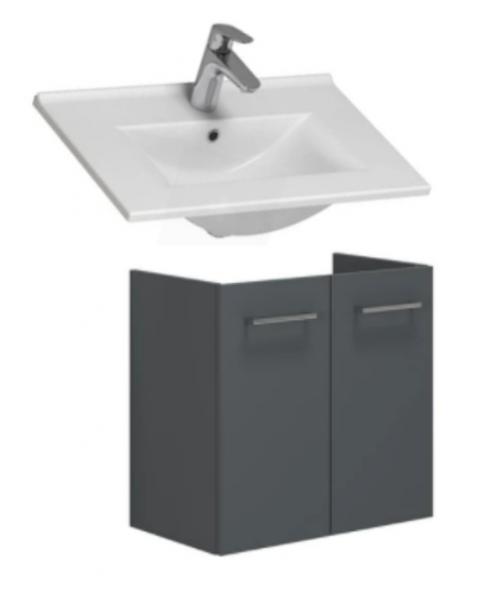 Dansani Mido 60 kompakt møbelpakke m/Amber vask - Mat grå Dansani Mido 60 kompakt møbelpakke m/Amber vask - Mat grå