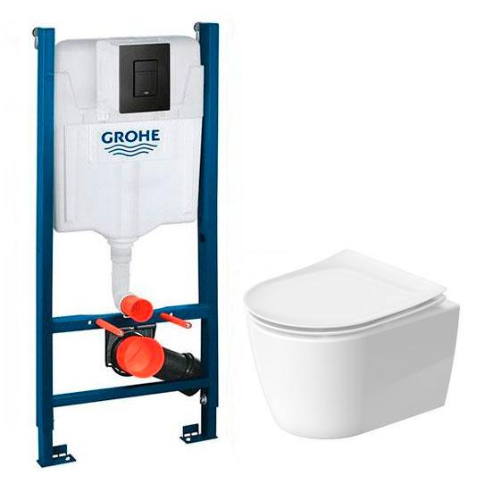 Duravit Soleil by Starck compact RIMless toiletpakke inkl. s&aelig;de m/softclose, cisterne og mat sort betjening