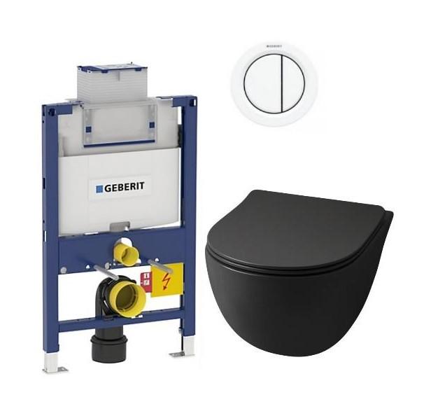 Lavabo File 2.0 RIMless Mat sort toiletpakke inkl. sæde m/soft-close, lav cisterne og hvid betjening Lavabo File 2.0 RIMless Mat sort toiletpakke inkl. sæde m/soft-close, lav cisterne og hvid betjening