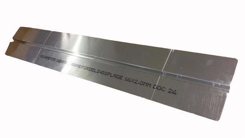 Varmefordelingsplade 16mm - 1150x180 mm sømfri Alu Varmefordelingsplade 16mm - 1150x180 mm sømfri Alu
