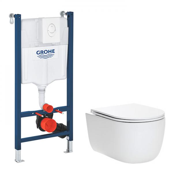 Cassøe Silent rimless toiletpakke inkl. sæde m/SoftClose, cisterne og betjening i hvid Cassøe Silent rimless toiletpakke inkl. sæde m/SoftClose, cisterne og betjening i hvid