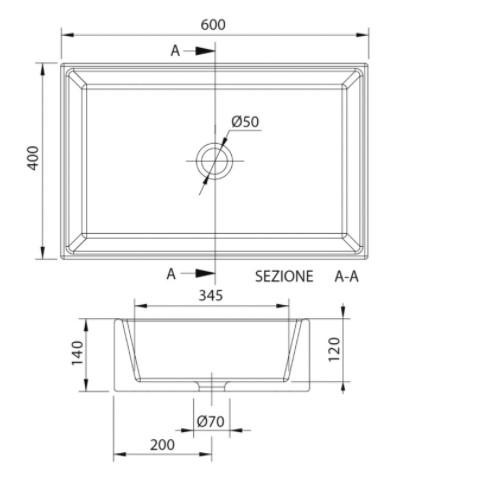 Eico Teorema 2.0 60 fritst&aring;ende bowlevask - Uden hanehul