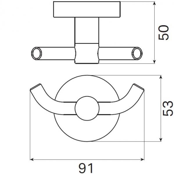 Kosmos dobbeltkrog - B&oslash;rstet gunmetal