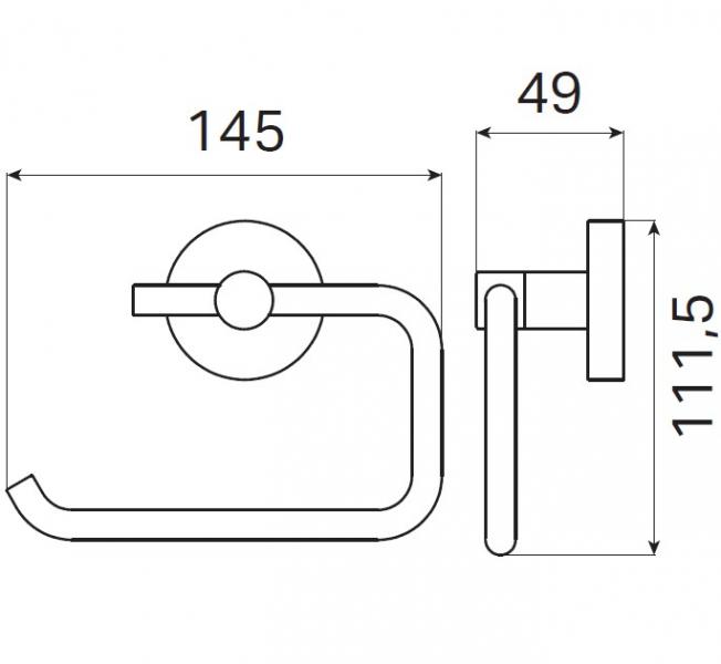 Kosmos papirholder - B&oslash;rstet gunmetal