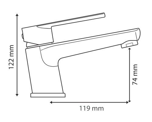 Hafa Mix Lean h&aring;ndvaskbatteri - Krom
