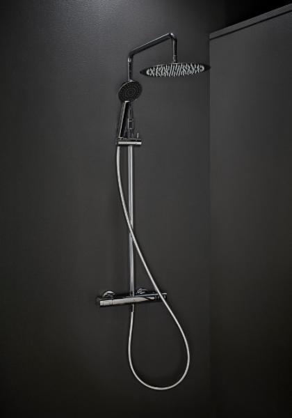 Hafa Mix Slim Round komplet brusesystem - &Oslash;250 mm - Krom