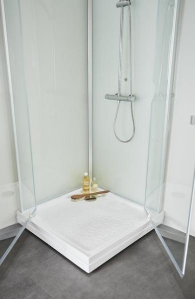 Hafa Square Breeze brusekabine inkl h&aring;ndbruser - 80x80 cm