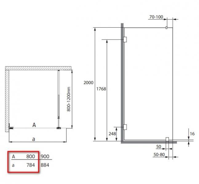Hafa Infinity Lace brusevæg 80 - Krom Hafa Infinity Lace brusevæg 80 - Krom