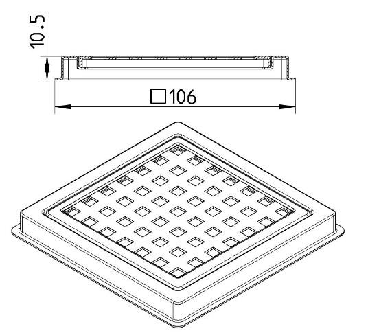 Blucher ramme og rist til miniafl&oslash;b