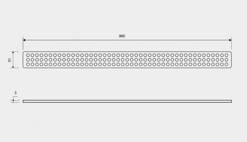 Unidrain Classic rist - 1000mm