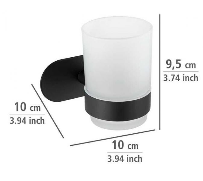 Wenko Orea tandb&oslash;rstekrus til v&aelig;g - Mat sort - Skuefri