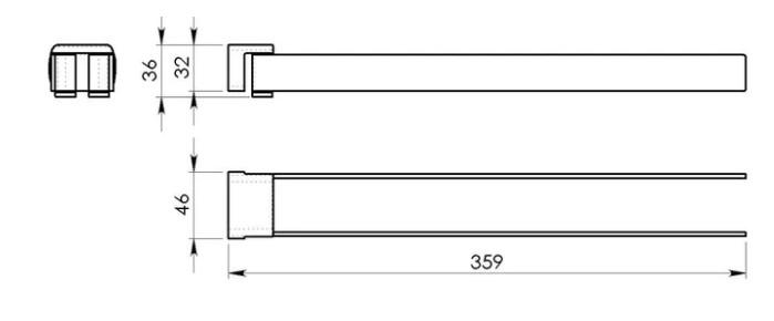 Hefe Piren dobbelt håndklædeholder - Mat hvid Hefe Piren dobbelt håndklædeholder - Mat hvid