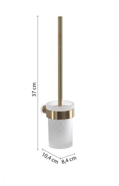 Hefe Piren toiletbørste til væg - Børstet messing Hefe Piren toiletbørste til væg - Børstet messing