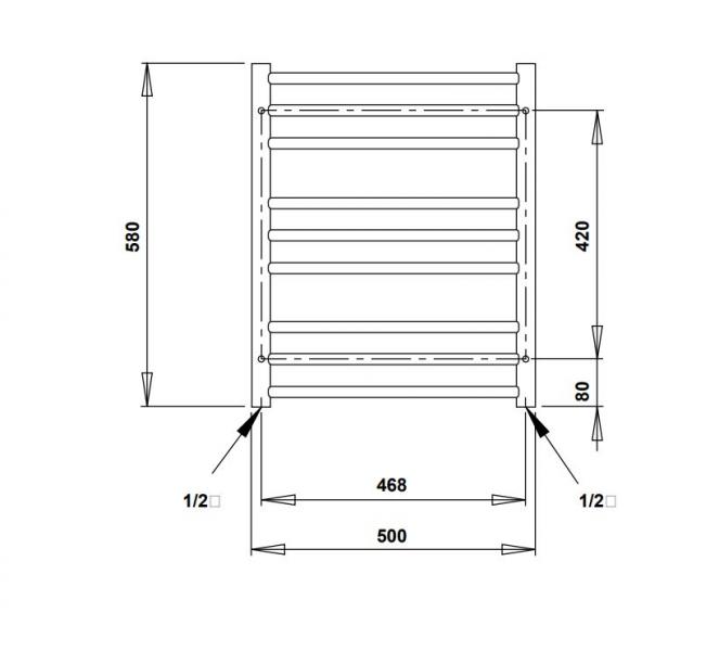 Str&oslash;mberg Sorano h&aring;ndkl&aelig;det&oslash;rrer - 50x58 cm - Krom