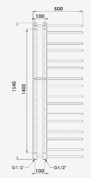 Str&oslash;mberg Mileto h&aring;ndkl&aelig;det&oslash;rrer - 50x154 cm - Antracit