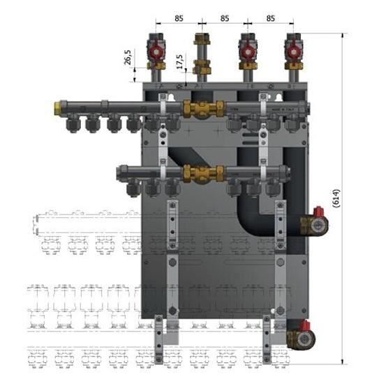 Metro Therm fordelerunit � Til System 3, 5 og 6 Slimline