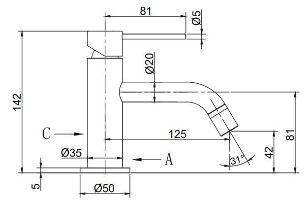 Primy Voyage H&aring;ndvaskarmatur - Rustfrit St&aring;l