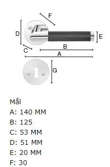 Beslagsboden indend&oslash;rs d&oslash;rgreb inkl n&oslash;gleskilt - Krom/sort l&aelig;der - S&aelig;t &aacute; 4 stk