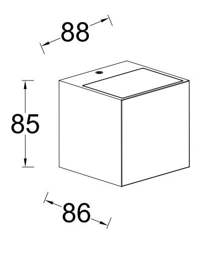 Lutec Architectural Gemini mini udend&oslash;rslampe til v&aelig;g