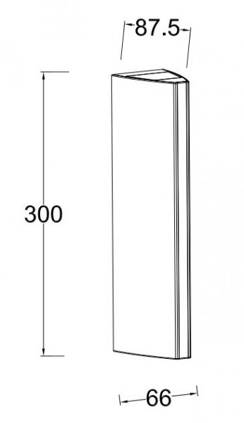Lutec Architectural Leo udend&oslash;rslampe til v&aelig;g - Mat sort