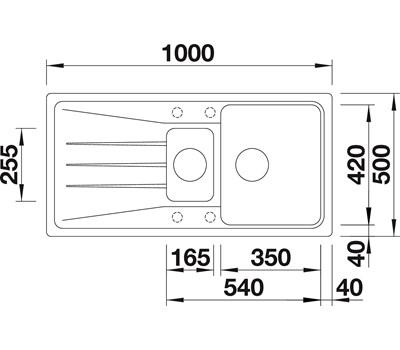Blanco Sona 6S k&oslash;kkenvask - Antracit