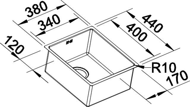 Blanco Claron 340-U k&oslash;kkenvask - Rustfrit st&aring;l