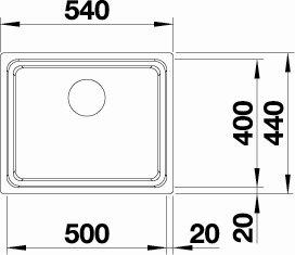 Blanco Etagon 500-IF/N k&oslash;kkenvask